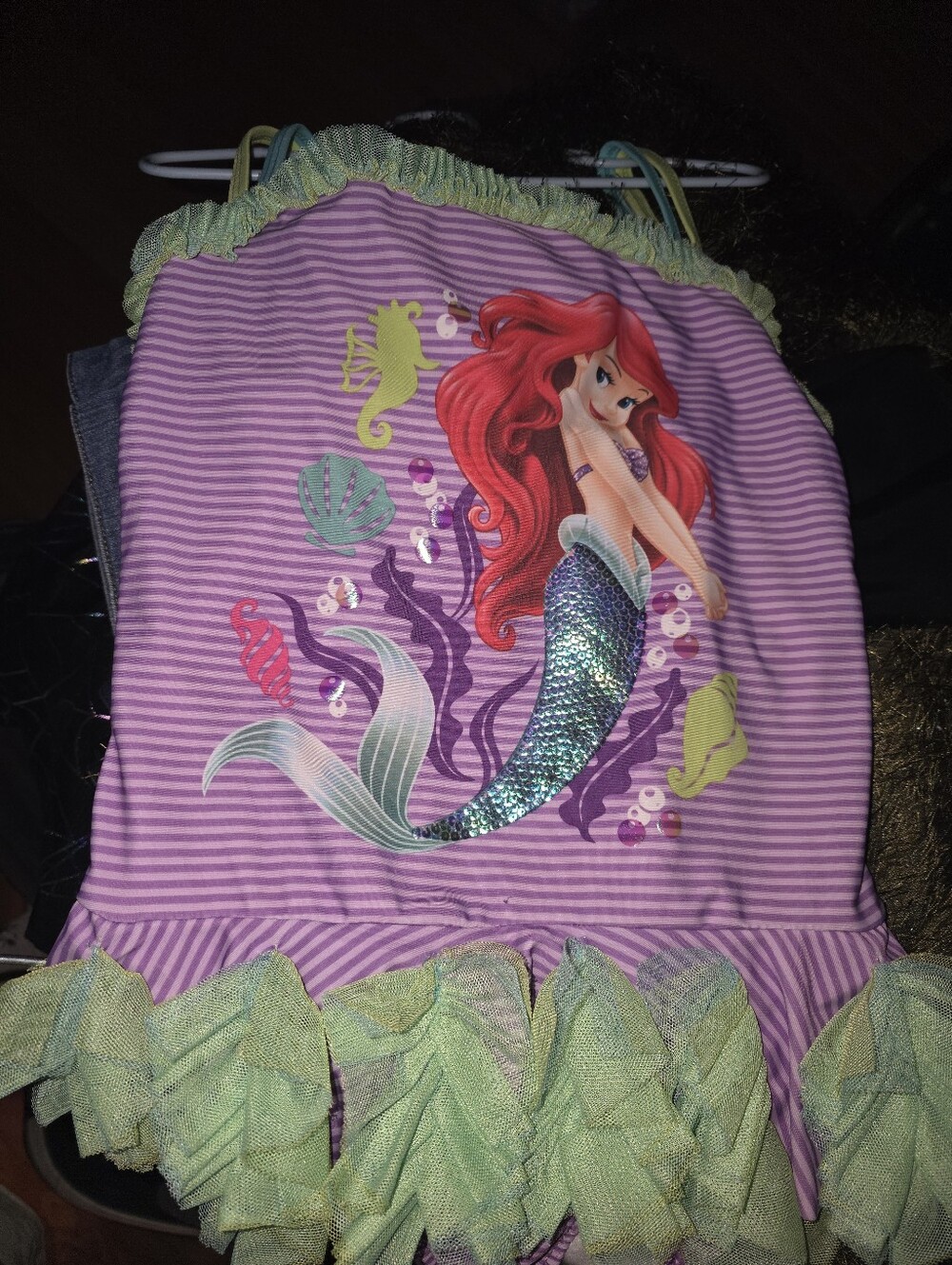 Childrens Size 10 Arial Little Mermaid Swimsuit